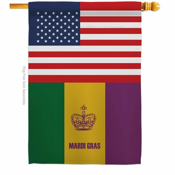Guarderia US Mardi Gras Springtime Double-Sided Garden Decorative House Flag, Multi Color GU3912043
